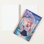 Anime Girl Cityscape & Holographic Planet Journal (À l'intérieur)