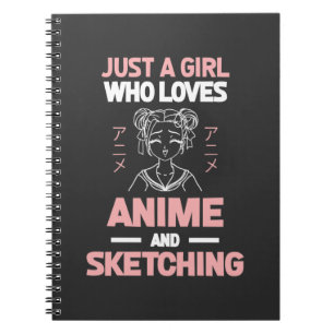 Anime Girl Cosplay Teen Manga Sketching Notitieboek