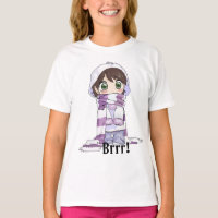 Anime Girl Enveloppé En Hiver Gear T-shirt