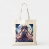 Anime Girl Flower Moon Fairy Tote Bag (Achterkant)