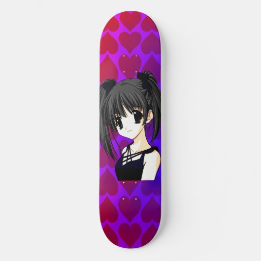 Anime Girl Hearts Skateboard (Recto)