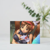Anime Girl - Honey Briefkaart (Staand voorkant)
