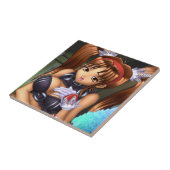 Anime Girl - Honey Tegeltje (Zijkant)