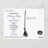 Anime Girl in Cat Costume Halloween Invitations de (Dos)