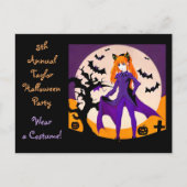 Anime Girl in Cat Costume Halloween Invitations de (Devant)