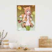Anime Girl in Fox Cosplay Poster (Keuken)