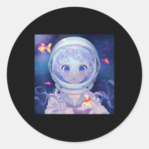 Anime Girl Kawaii esthetische Japanse Otaku Ronde Sticker