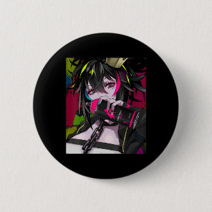 Anime Girl Kawaii Waifu esthetische Japanse otaku Ronde Button 5,7 Cm