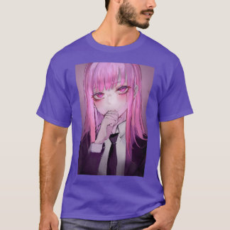 Anime Girl Kawaii Waifu Roze esthetische Japanse O T-shirt