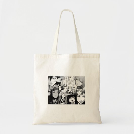 Anime Girl Manga Panel Collage Tote Bag (Voorkant)