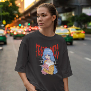 Anime Girl met Speelgoed van konijnen T-shirt