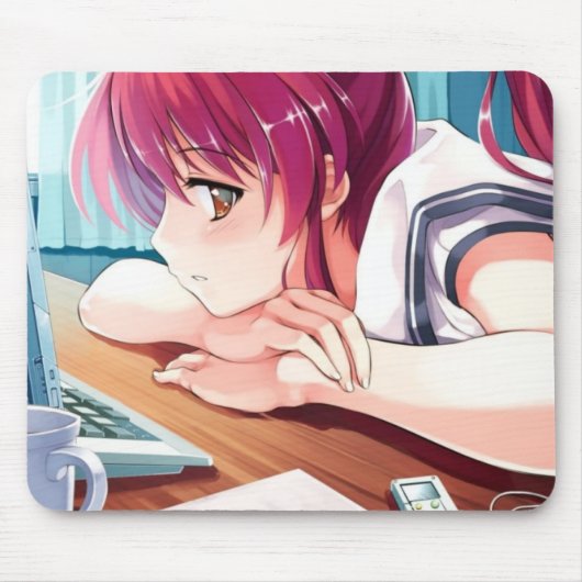 Anime Girl Mousepad Muismat (Voorkant)