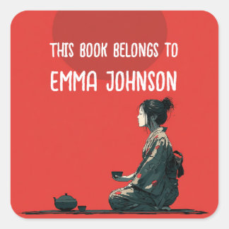 Anime Girl Naam Sticker | Back-to-School-label