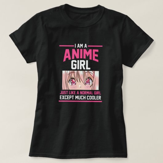 Anime Girl Otaku T-shirt (Design voorkant)