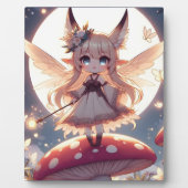 Anime Girl Pixie Hippie Moon Fairy Fotoplaat (Voorkant)