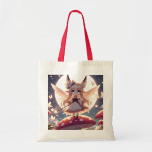 Anime Girl Pixie Hippie Moon Fairy Tote Bag