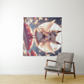 Anime Girl Pixie Hippie Moon Fairy Wandkleed (In Situ (horizontaal))