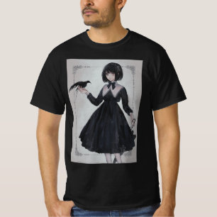 Anime Girl Sad Retro Aesthetic Japanse Otaku  T-shirt