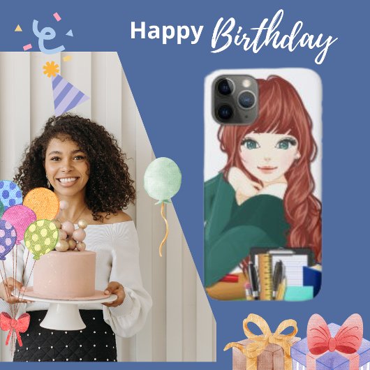 Anime Girl School levert Bord Case-Mate iPhone Case