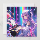 Anime Girl speelt piano (Voorkant)