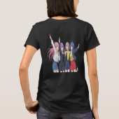 Anime Girl Squad Peace Sign T-Shirt (Dos)