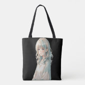 Anime Girl Tote Bag – Blue Hair Style (Dos)