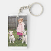 Anime Girl & Two Dogs Double-Sided Keychain (achterkant)
