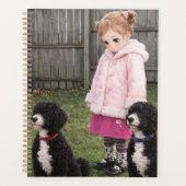 Anime Girl & Two Dogs Weekly Planner (Devant)
