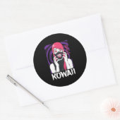 Anime Girl Yandere Horror Face Alien Kawaii Gothic Ronde Sticker (Envelop)