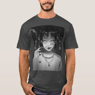 Anime Girl Yokai Waifu Manga Aesthetische Japanse  T-shirt