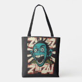Anime glimlach canvas tas (Achterkant)
