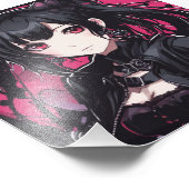 Anime Gothic Meisje Fantasy Kunst Foto Afdruk (Hoek)