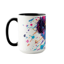 Anime Graffiti Chaos — Mug Splash de Couleurs | Ar