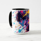 Anime Graffiti Chaos — Mug Splash de Couleurs | Ar (Devant gauche)