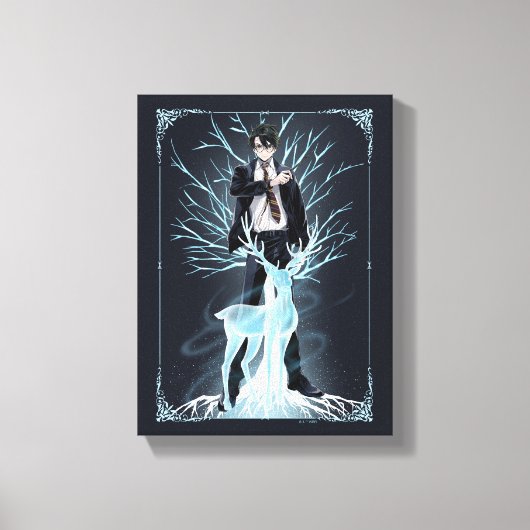 Anime HARRY POTTER™ Herten-Patronus Canvas Afdruk (Voorkant)