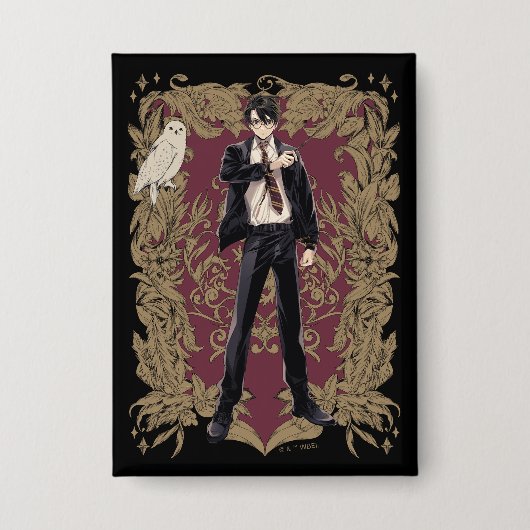 Anime HARRY POTTER™  Lijst Button (Voorkant)