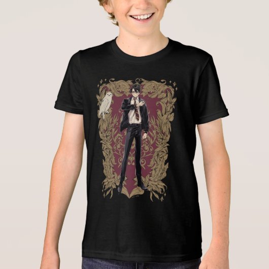 Anime HARRY POTTER™  Lijst Tri-Blend Shirt (Voorkant)