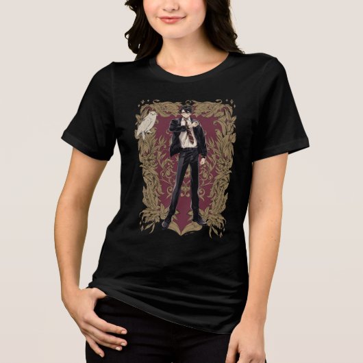 Anime HARRY POTTER™  Lijst Tri-Blend Shirt (Voorkant)