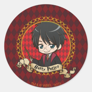 Anime Harry Potter Ronde Sticker