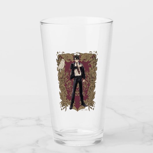 Anime HARRY POTTER™ Sierlijke Lijst Glas (Voorkant)