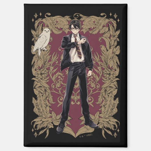 Anime HARRY POTTER™ Sierlijke Lijst Magneet (Voorkant)