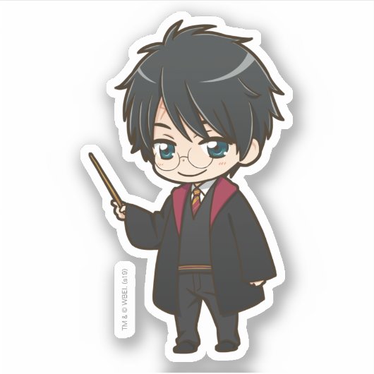 Anime Harry Potter Sticker (Voorkant)