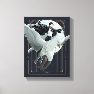 Anime HARRY POTTER™ Vlucht met Buckbeak Canvas Afdruk