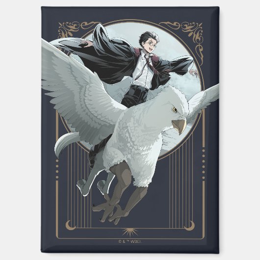 Anime HARRY POTTER™ Vlucht met Buckbeak Magneet (Voorkant)