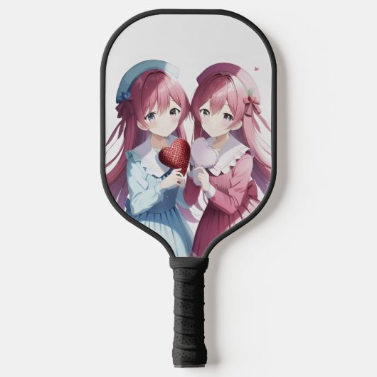 Anime harten Valentijnsdag Pickleball Paddle (Voorkant)