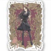 Anime Hermione Granger  Lijst Sticker (Voorkant)
