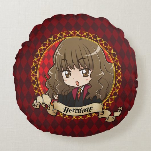 Anime Hermione Granger Rond Kussen (Voorkant)