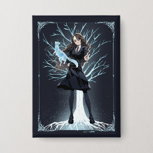 Anime Hermione Granger's Otter Patronus Button