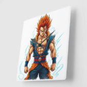 anime hero otaku web decal merch vierkante klok (Hoek)