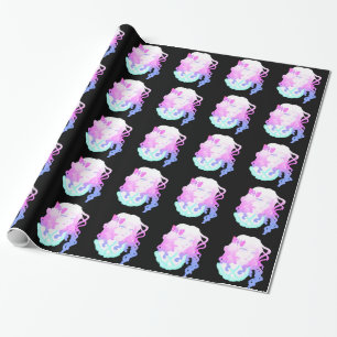 Anime Hipster Kawaii Pastel Creepy Cute Girl Cadeaupapier